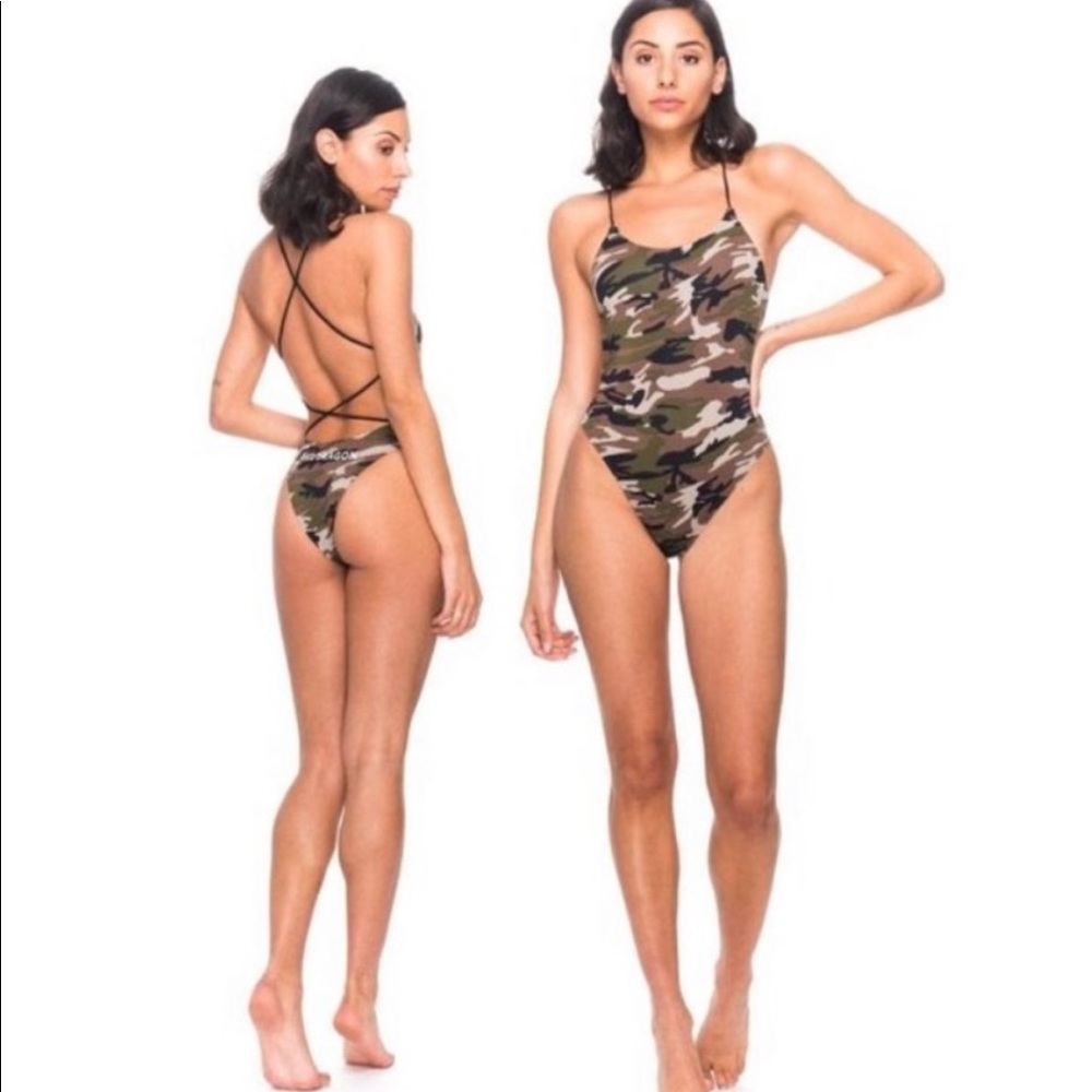 Red Dragon Camo Bathing Suit